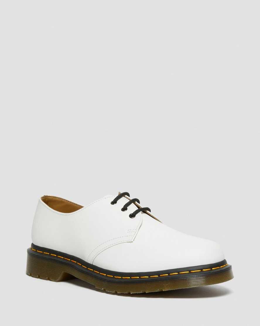 Dr. Martens 1461 Smooth Lær Oxford Sko Herre Hvite [8207EIQYH]